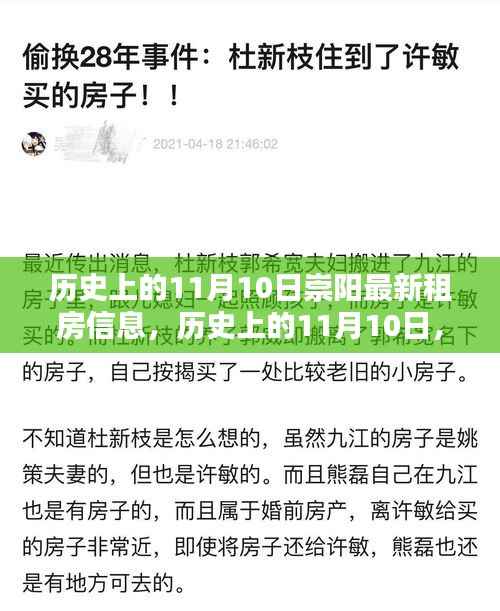 历史上的11月10日崇阳租房信息回顾,最新房源大盘点