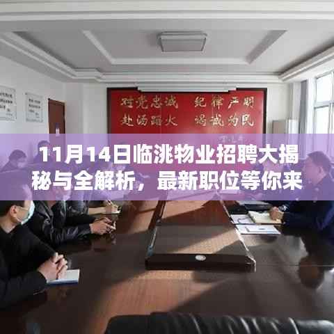 11月14日临洮物业招聘大揭秘与全解析,最新职位等你来抢!