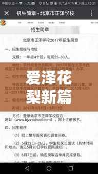 爱泽花梨新篇章揭秘，深度体验指南，最新作品抢先看（11月16日）