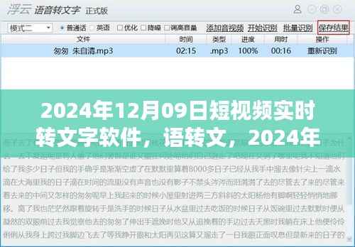 2024年实时短视频语音转文字软件的科技魔法,语转文功能实现