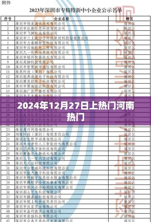 河南热门事件,2024年12月27日成焦点