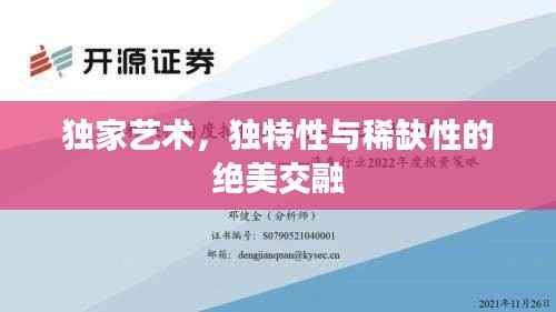 独家艺术,独特性与稀缺性的绝美交融